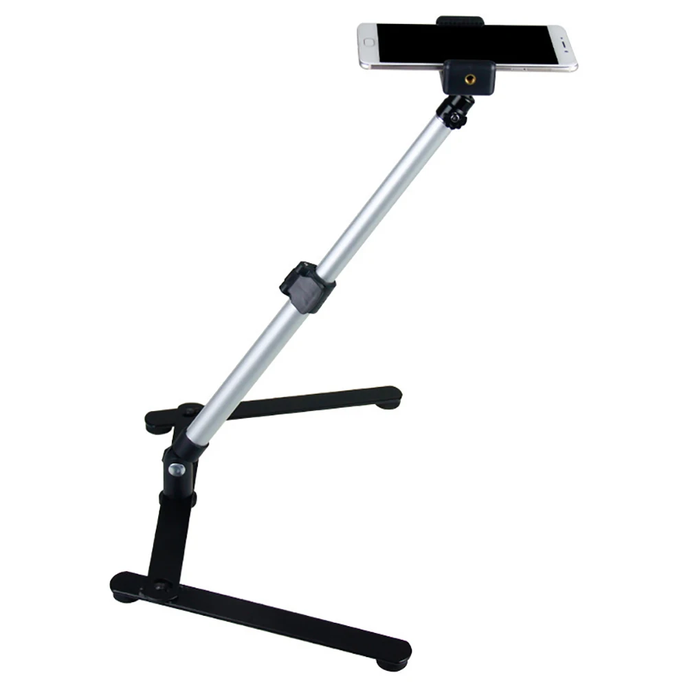  Photography Adjustable Table Top Stand Set Mini Monopod+Phone Clip Fill-In Light Bluetooth Control