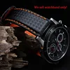 18mm 20mm 22mm 24mm Mens Watch Band Carbon Fibre Watch Strap with Red Stitched + Leather Lining Stainless Steel Clasp watchband ► Photo 3/6