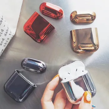 

luxury Gold Plating cover For AirPods Case fashion Gradient color Protection hard Cover for air pods 2 Wireless Earphone Case