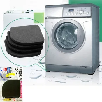 

4pcs Set of Anti-vibration Protectors for the Washing Machine Shock Proof Mat Heavy Duty Washer Dryer Pad Furniture Non Slip Mat