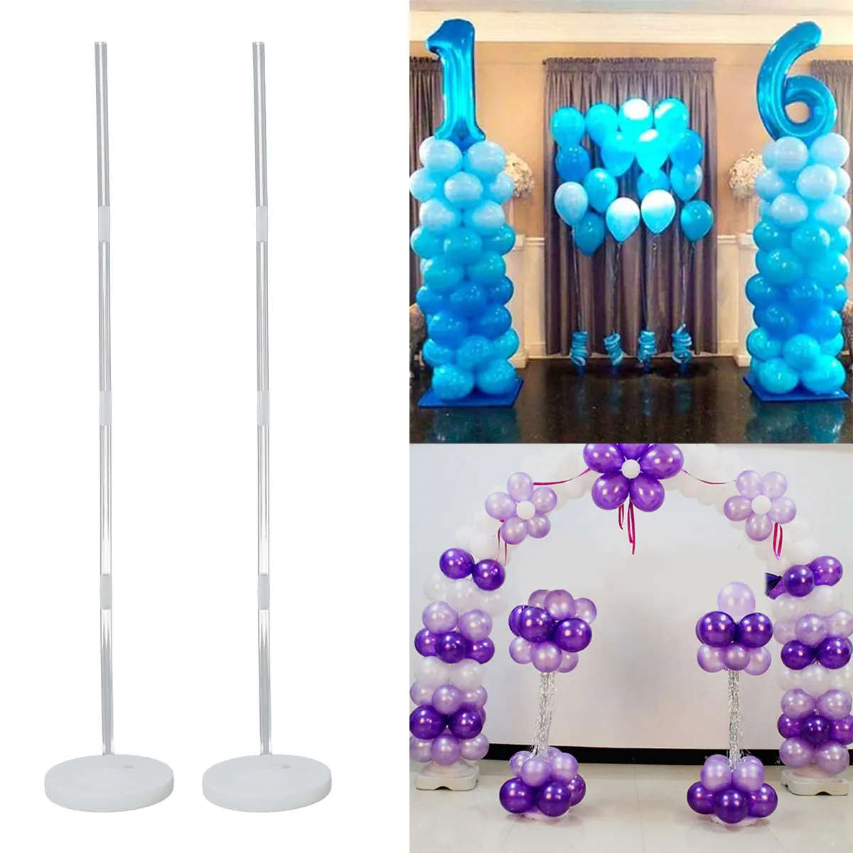 Soporte Columna De Globos, Conjunto De 2 Piezas, Columna De Globo Ajustable  En Altura De 1.5 A 7 Pies, Con Varilla Telescópica Extensible, Soporte De  Decoración De Globos, Moda de Mujer