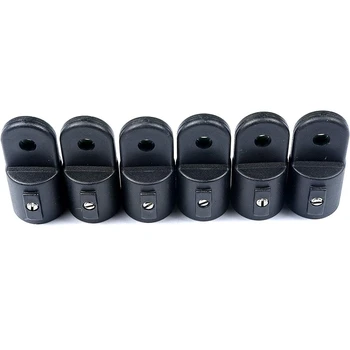 

6Pcs Boat Fittings Top Cover Cap Eye End Nylon Black Outside for 7/8 Inch Outside for 7/8 inch Tube