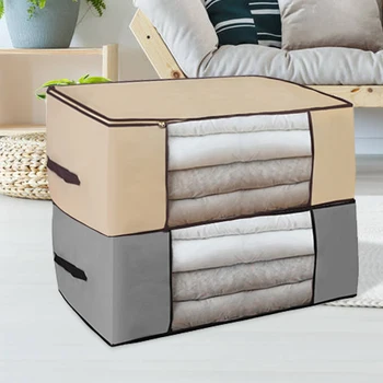 

Dropship Clothes Quilt Storage Bag Blanket Closet Sweater Organizer Box Sorting Pouches Clothes Cabinet Container Travel Home