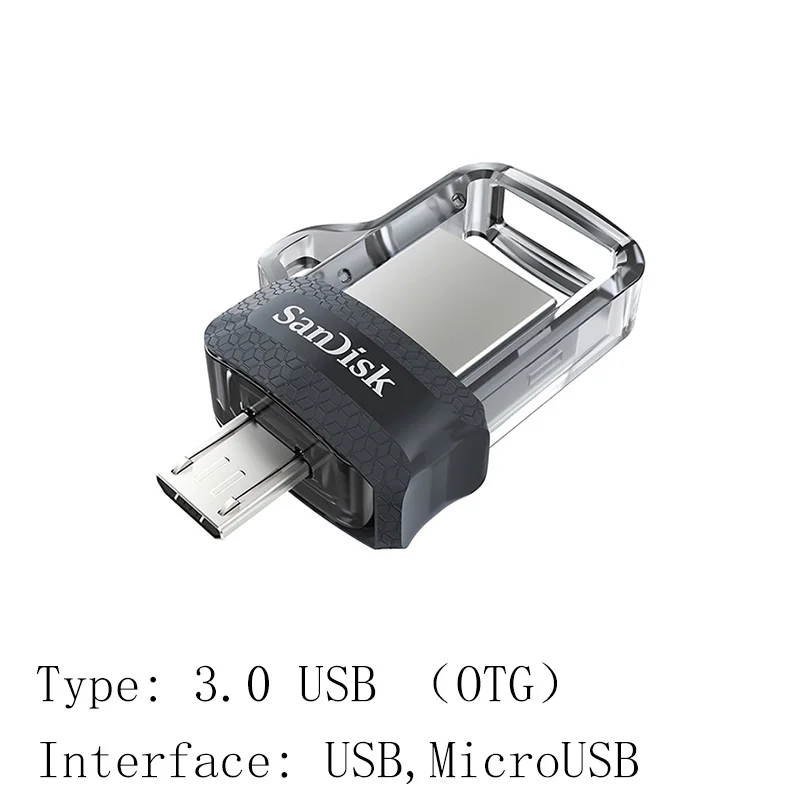 Флеш-накопитель sandisk 128 Гб 64 ГБ 32 ГБ 256 Гб OTG USB флеш-накопитель 32 64 128 16 ГБ флеш-накопитель 3,0 USB флеш-накопитель для телефона - Цвет: SDDD3