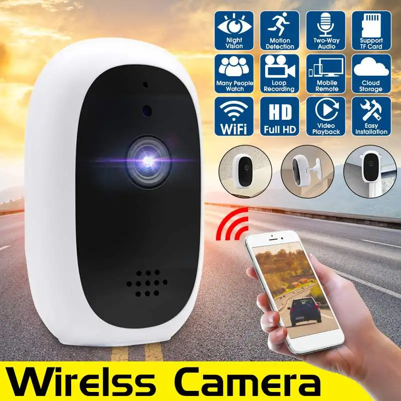 

HD Wireless WiFi Mini IP Camera Motion Detection Infrared Night Vision Two-Way Audio P2P Baby Monitor Home Security Surveillance