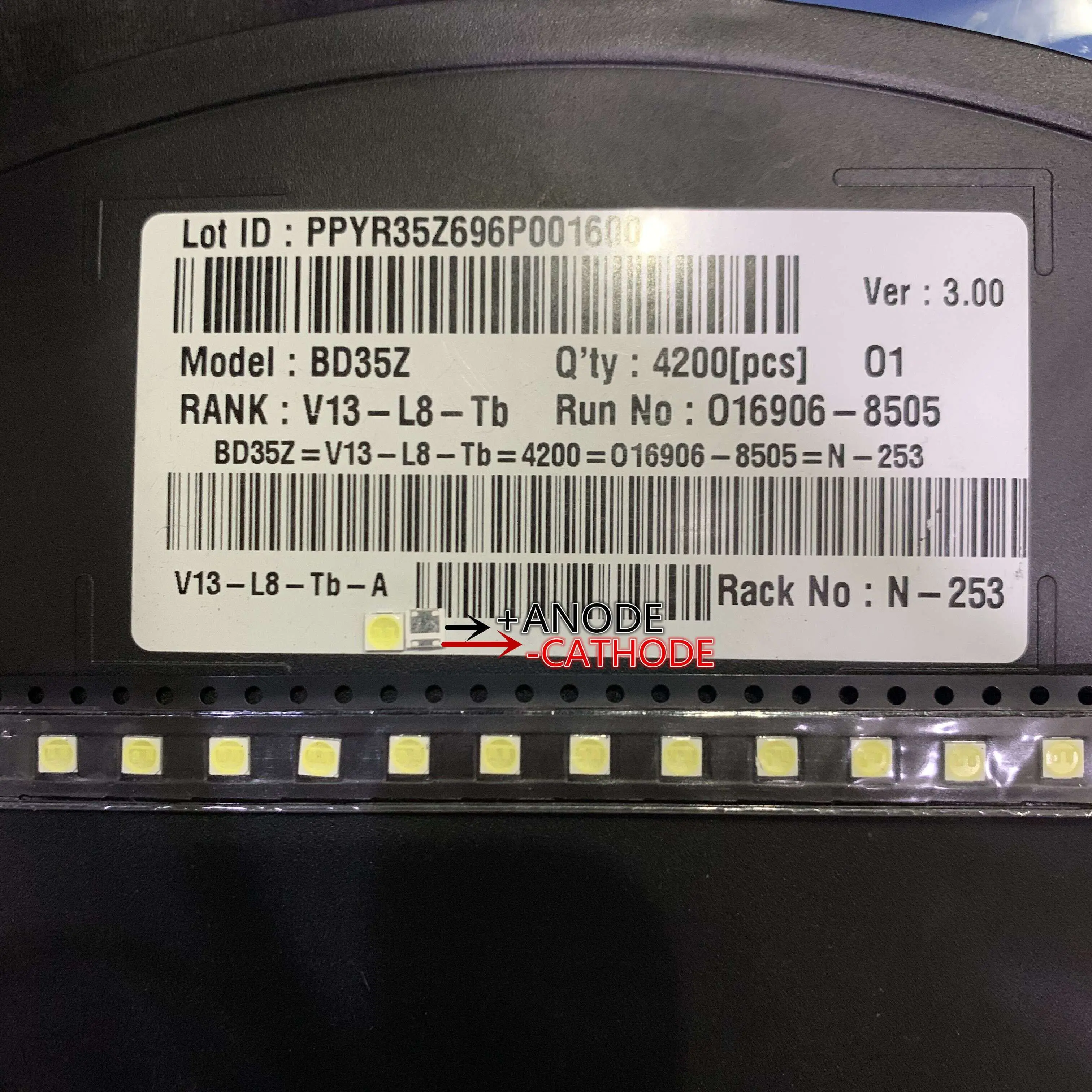 100 шт. для LG Innotek светодиодный новый и оригинальный 2 Вт 6 в 3535 холодный белый ЖК