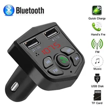 803E Bluetooth 5,0 Автомобильный Mp3 комплект громкой связи 3.1A Быстрый двойной usb зарядный порт ЖК цифровой вольтметр TF карта U диск AUX плеер