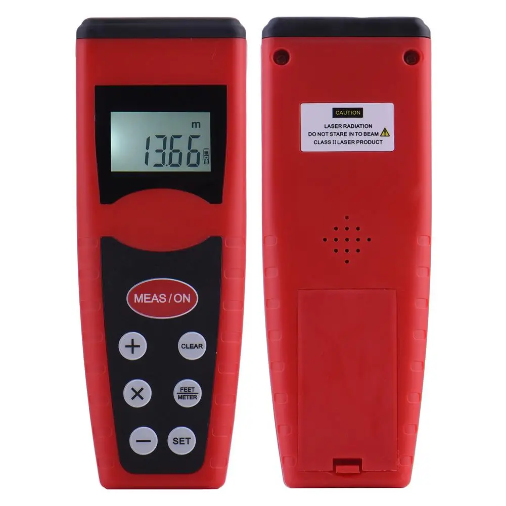 

CP3000 Laser Distance Meter 0.5-18 M / 1.64-59.05 Ft 40kHz Addition Subtraction Multiplication Measuring Function LCD Display