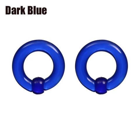 Acrylic BCR Big Large Size Captive Bead Ring Ear Tunnel Plug Expander Gauges Nose Septum Ring Earring Piercing Body Jewelry