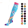 New Compression Socks Men Women Halloween Animal Fox Unicorn Zebra Print Socks Outdoor Running Cycling Long Pressure Stockings ► Photo 2/6