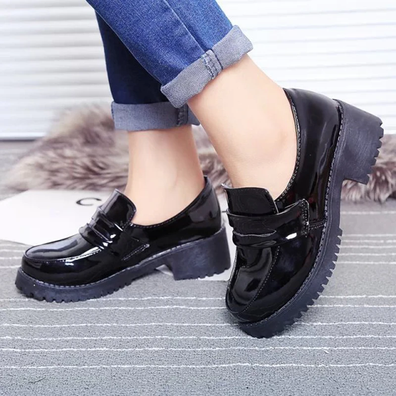 Goede Japanse Student Schoenen College Meisje Schoenen JK Commuter Uniform Schoenen PU Leer Cospaly Schoenen