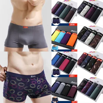 

Modal Hot Sale Popular L-XXXL High Quality Soft Sexy Printed Cuecas 4PCS/Set Breathable Underwear Comfortable Men Boxer