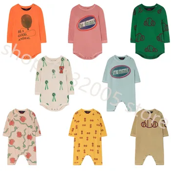 

IN STOCK 19 autumn and winter new TAO kids with men and women baby cotton printed sets of long-sleeved bag fart clothing onesies