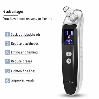 

Blackhead Remover Vacuum Face Nose Acne Black Dot Pimple Cleaner Pore Exfoliate Degrease USB Charging Skin Care beauty Tools