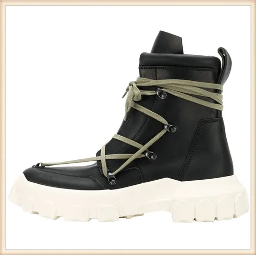 No Plush Botas hombre; коллекция года; Мужские ботинки в байкерском стиле; Модные Ботинки martin на платформе; мужская повседневная обувь с высоким берцем; 9#20/15D50 - Цвет: No Plush