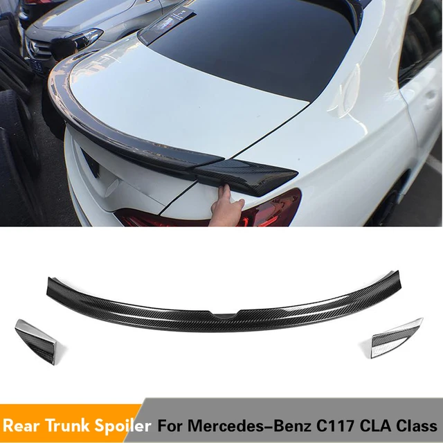 Enhance Your Mercedes-Benz with the 3PCS/Set Carbon Fiber Rear Trunk Boot Spoiler Wing