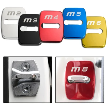

4pcs Door Lock Decoration Protection Cover emblem case for BMW M2 M3 M4 M5 M6 M8 accessories car-styling