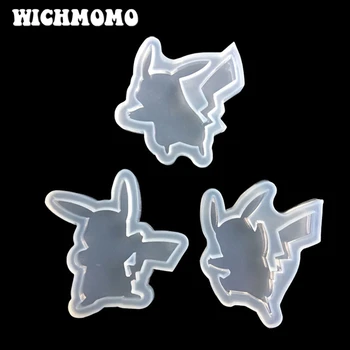 

1pcs UV Craft DIY Jewelry Liquid Silicone Mold Cute Cartoon Pikachu Resin Molds for Intersperse Decorate Making Toys bakeware