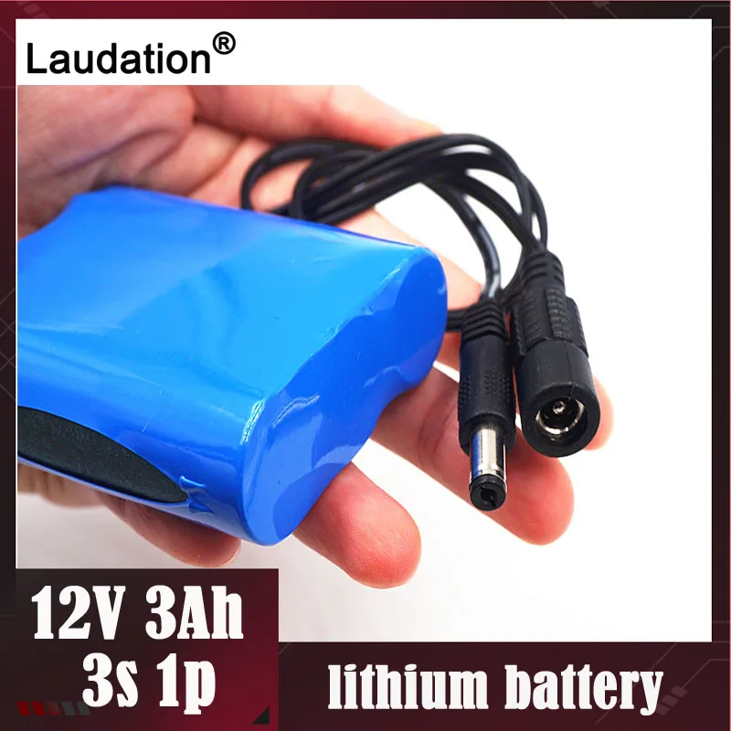 Laudation 18650 bms 3 s 12V батарея 3000mAh 3Ah 12v Аккумуляторная батарея для CCTV/камеры/портативного зарядного устройства/освещения/светодиодный Лидер продаж