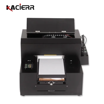 Günstig Halbautomatische A4 Uv-flachbettdrucker Für Glas Acryl Metall Muster Druck Mit Fünf-farbe Tinte Continuous Ink Supply System