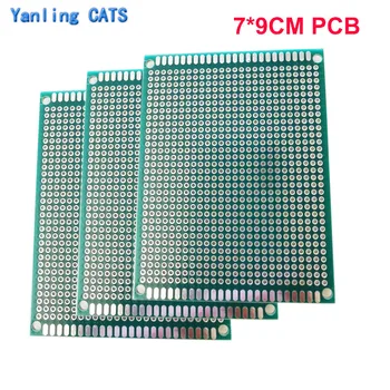 Prototype PCB Diy Welding exercise board Universal Printed Circuit construction Board Double Side 7*9CM 3PCS double sided glass fiber prototyping pcb universal board 12 piece pack