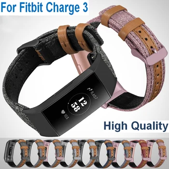 

Top Quality Leather Smart Bracelet Watch Wrist bands for Fitbit Charge 3 Strap Replacement Wristband for Fitbit Charge3 Band