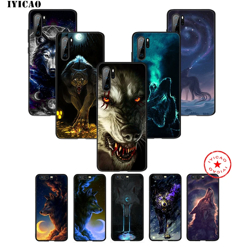 IYICAO Wolf Cool Animal Night мягкий чехол для huawei P30 P20 P10 P9 P8 2017 2016 2015 P Smart Z Plus 2019 mate 20 10 Lite Pro Mini |
