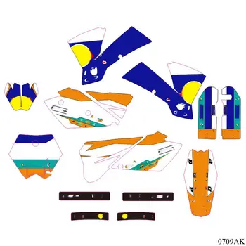 

For KTM SX 125 250 New Full Graphics Decals Stickers 3M Matte Custom Number For KTM SX 125 250 450 525 2003 2004