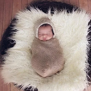 

Newborn Photography Props Soft Baby Blankets Faux Background Blankets Cute Infant Kids Wrap- Maternity Mat