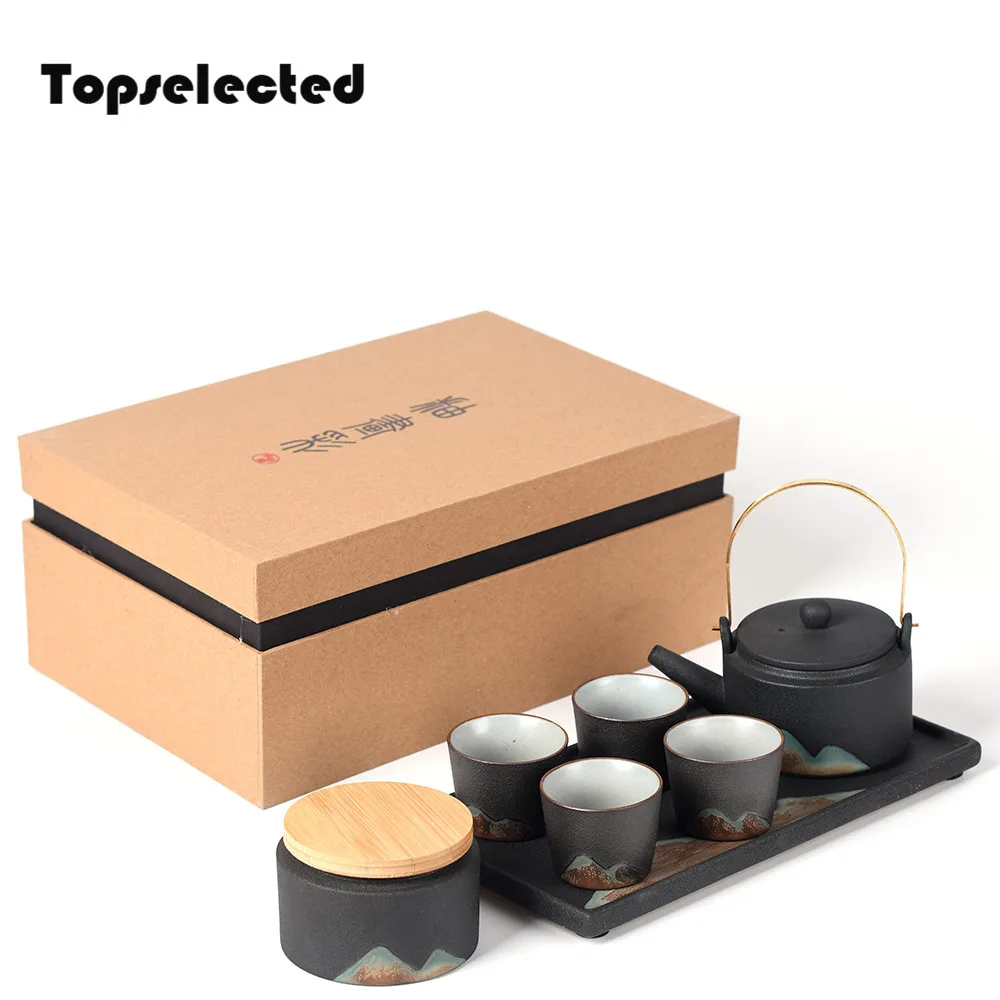 

Ceramic Kungfu Tea Sets Japanese Tea Set Zen Culture Room Decoration Kitchen Kung fu Tea Set Garden Decoration