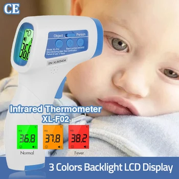 

50pcs/lot XL-F02 Body Thermometer For Fever Digital Infrared Human Non Contact Forehead Thermometer Free Shipping DHL EMS