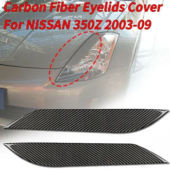 

Car Headlight trim Eyelid Cover For Nissan 350Z 2003-2009 Decoration Sticker Black