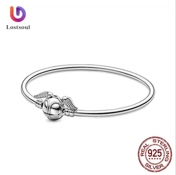 

Authentic 925 Sterling Silver Bracelet Golden Snitch Original Beads Chain Bracelets & Bangles Women Delicate Jewelry DIY Gift