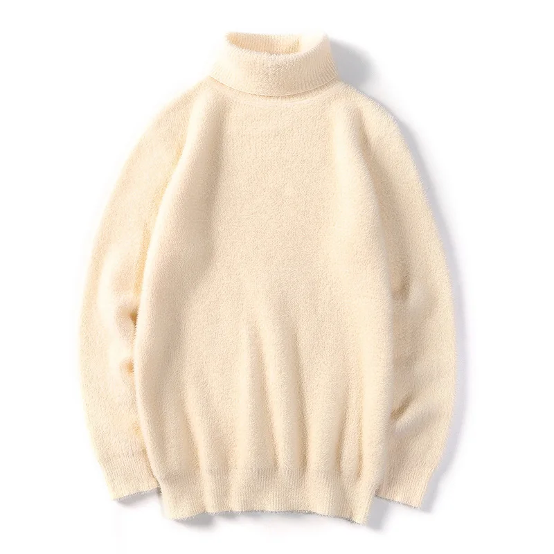 Зимние новые мужские кашемировые свитера с высоким воротом брендовые вязаные пуловеры мужские повседневные мужские шерстяные свитера толстые теплые трикотажные
