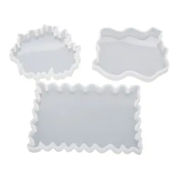 

UV Resin Crystal Epoxy Molds DIY Irregular Coaster Mould Crafts Making