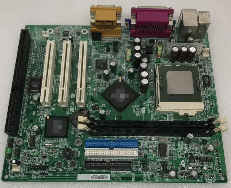 

100% OK Original MS-6368 motherboard 8601T ISA Mainboard With 3PCI VGA LPT 1 ISA Slot P3 CPU Industrial Board