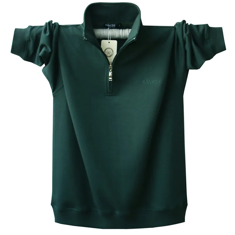 2021 мужская с длинным рукавом Poloshirt бренд высокое качество размера плюс со стоячим