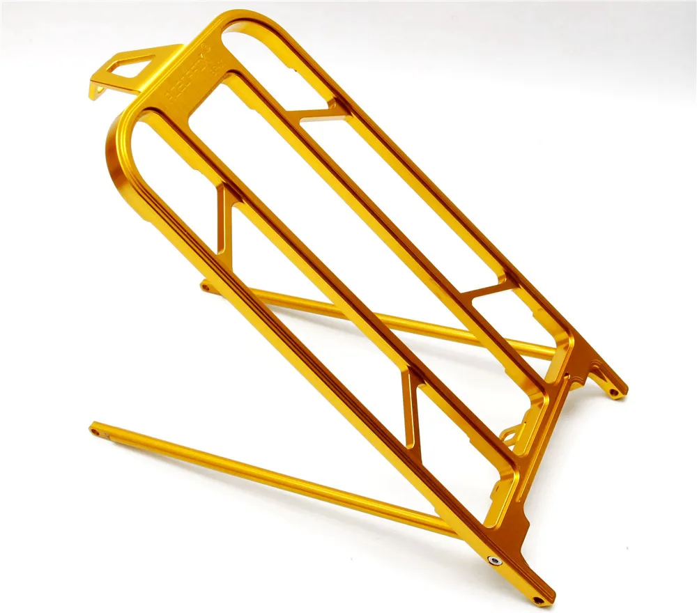 gold Aceoffix CNC Сверхлегкий Алюминиевый сплав задняя стойка для Brompton складные велосипеды аксессуары стойка - Цвет: gold