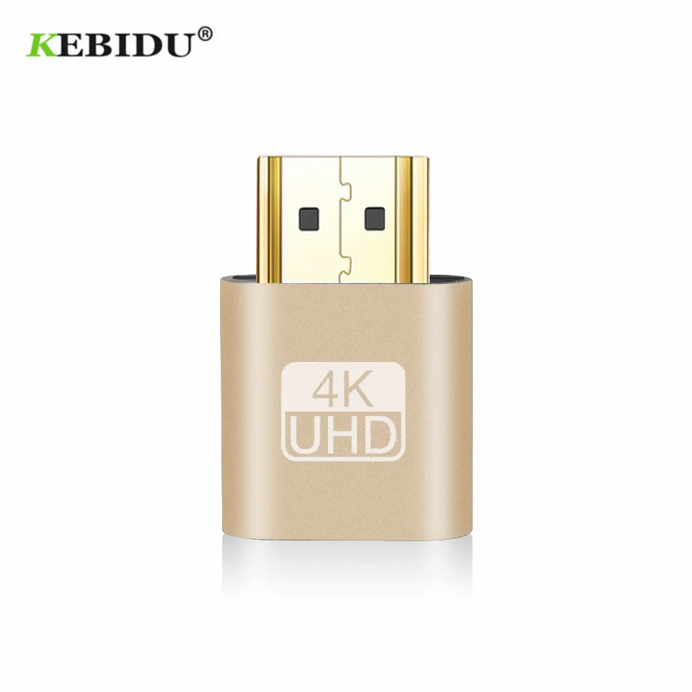 Kebidu поддержка 1920x1080P Gold VGA пустышка штепсельная вилка виртуальный эмулятор