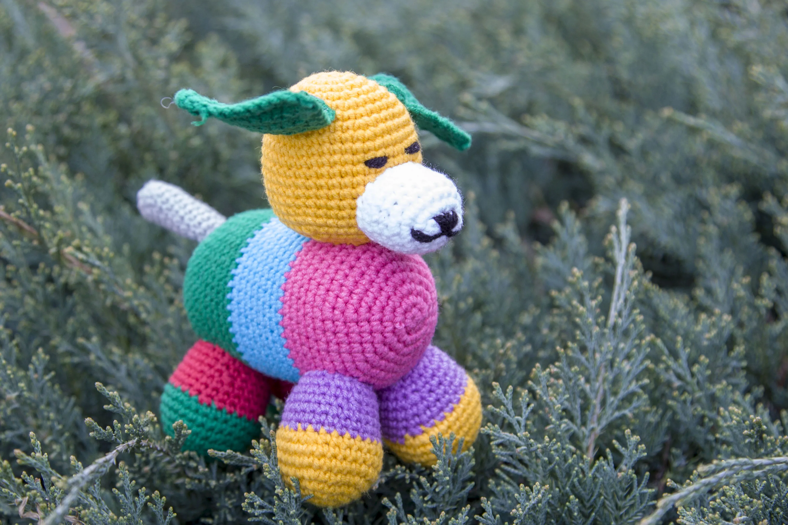 MyColorfulFriends Тедди собака ручной работы амигуруми мягкая игрушка вязаная крючком