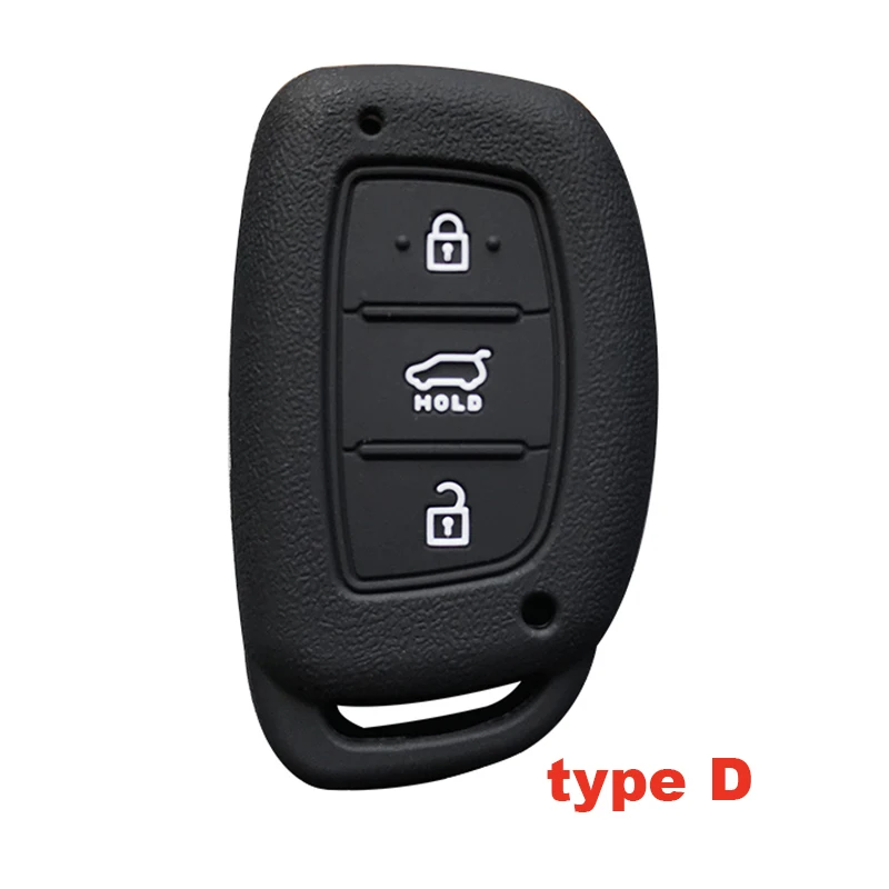 Silicone Key Cover Case Hyundai Ioniq Tucson Santa Fe Sonata I10 Creta Keychain Car Flip Key Alarm
