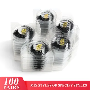 10/20/50/100 Pairs Wholesale Lashes 3D Mink Eyelashes Handmade False Eyelashes Soft Volume Mink Lashes Makeup Extension cilios lehuamao mink eyelashes 3d mink false eyelashes handmade mink collection 3d dramatic lashes 50 pairs eyelash extension free dhl