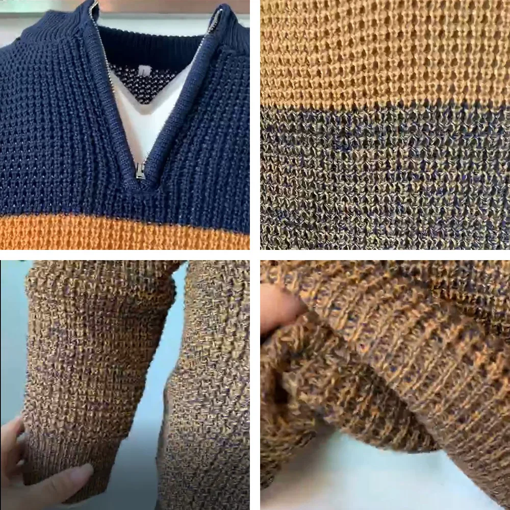 Men Knitted Sweater 2022 Spring Warm V 