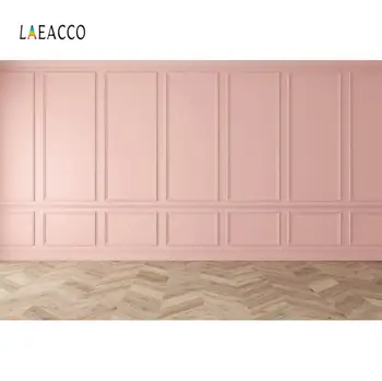 

Laeacco Wooden Floors Pink Wood Wall Decor Portrait Photography Backgrounds Customized Photographic Backdrops For Photo Studio