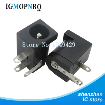 

100pcs DC005 Black and White DC Power Jack Socket Connector DC-005 5.5*2.1mm 2.1 socket Round the needle