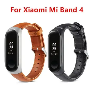 

Watch Band for Xiaomi Mi Band 4 Leather Strap Leather Wrist Compatible Strap for Mi Band 4 Accessories Bracelet Miband 3 Strap
