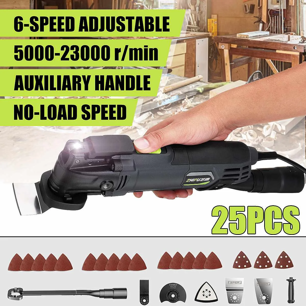 

Adjustable 6 Speed Electric Trimmer for Woodworking Cutting Machine Wood Laminator Hole Opener Circular Saw Double Handle 220V