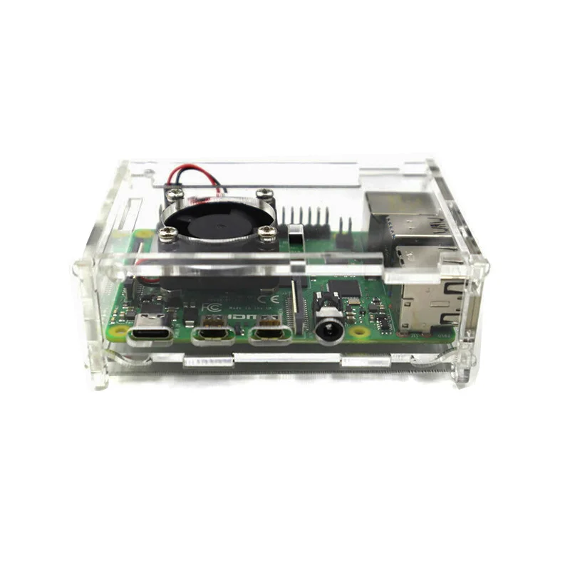 Прозрачный акриловый чехол Raspberry Pi 4 Model B коробка для корпуса 3B + защитный RPI 4B с