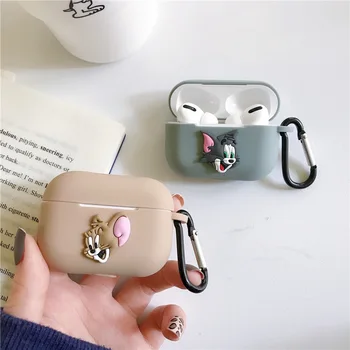 

For AirPods Pro 3 2 1 Case 3D Cute Mouse Cartoon Soft Silicone Earphone Cases For Airpod 2 1 Case Cover Funda Ring