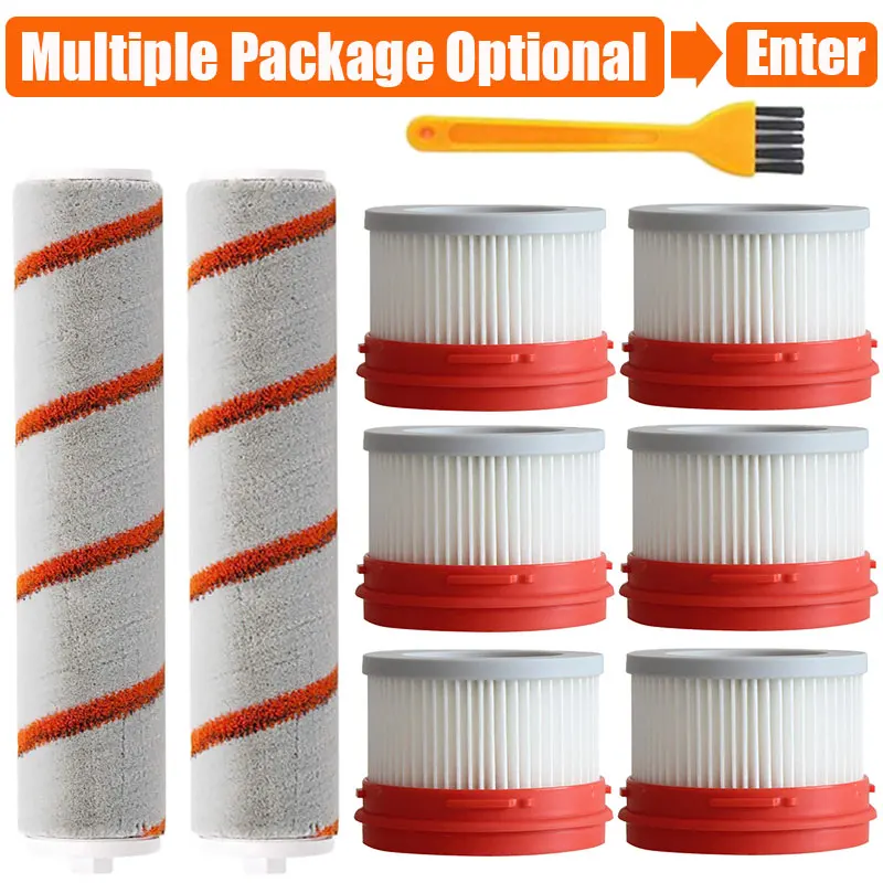 9pcs HEPA фильтр для Xiaomi Dreame V9 бытовой беспроводной ручной пылесос аксессуары Hepa фильтр роликовая щетка запчасти комплект - Цвет: 9pcs